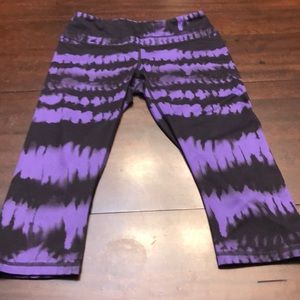 Lucy Purple and Black Tie-Dye Capris